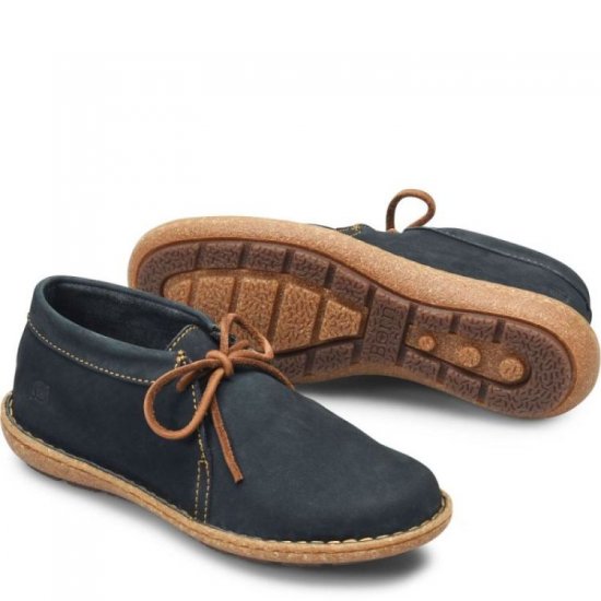 Born Shoes Canada | Women's Nuala Boots - Navy Nubuck (Blue) - Click Image to Close