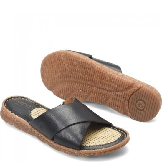 Born Shoes Canada | Women's Hana Basic Sandals - Black - Click Image to Close