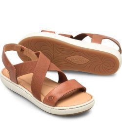 Born Shoes Canada | Women's Jayla Sandals - Cognac Brown Combo (Brown)