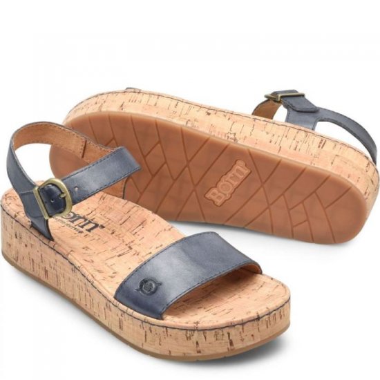 Born Shoes Canada | Women's Sari Sandals - Navy Oceano (Blue) - Click Image to Close