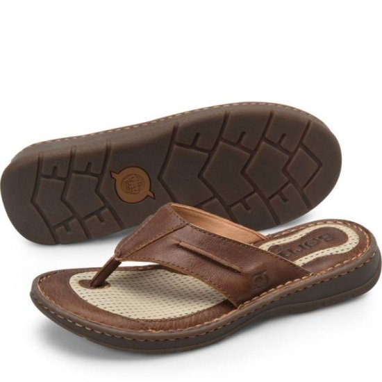 Born Shoes Canada | Men's Whitman Sandals - Tan Cymbal (Brown) - Click Image to Close