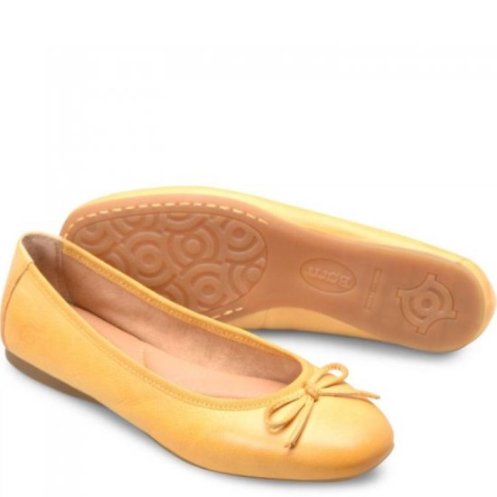 Born Shoes Canada | Women's Brin Flats - Sunflower (Yellow) - Click Image to Close