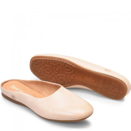 Born Shoes Canada | Women's Bryar Flats - Natural Nude (White) - Click Image to Close