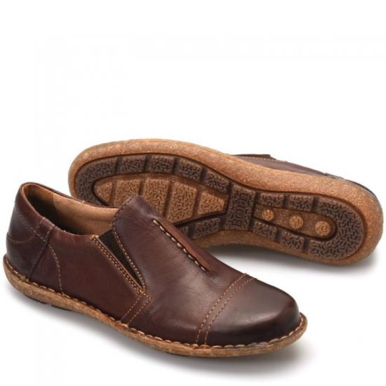 Born Shoes Canada | Women's Nampa Slip-Ons & Lace-Ups - Dk Brown Sequoia (Brown) - Click Image to Close