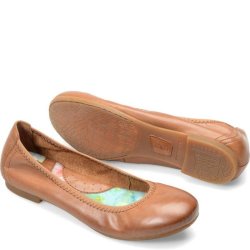 Born Shoes Canada | Women's Julianne Flats - Mid Brown (Brown)