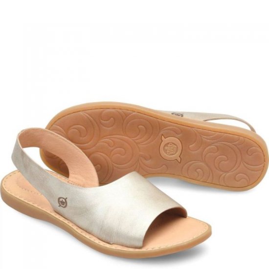 Born Shoes Canada | Women's Inlet Sandals - Gold (Metallic) - Click Image to Close