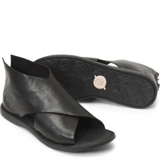 Born Shoes Canada | Women's Iwa Sandals - Black - Click Image to Close