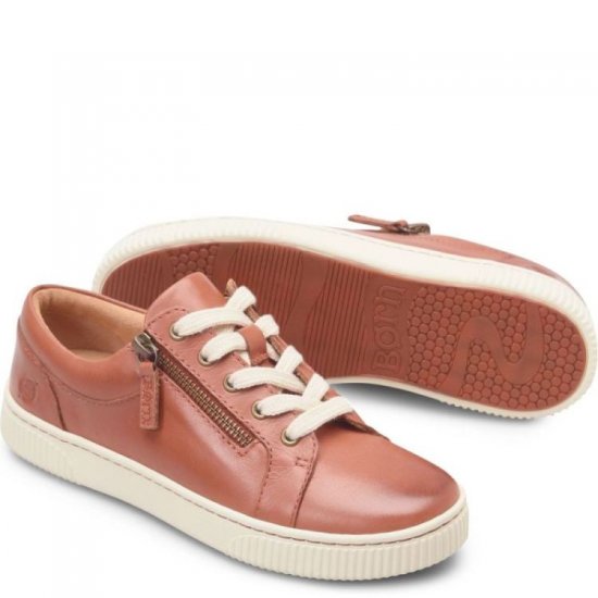 Born Shoes Canada | Women's Paloma Slip-Ons & Lace-Ups - Cognac (Brown) - Click Image to Close