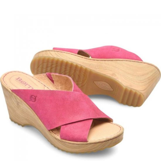 Born Shoes Canada | Women's Nora Sandals - Dark Peonia (Pink) - Click Image to Close