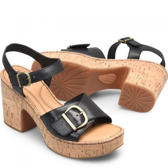 Born Shoes Canada | Women's Browyn Sandals - Black - Click Image to Close