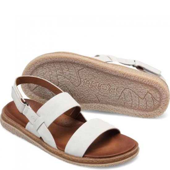 Born Shoes Canada | Women's Cadyn Sandals - Light Fog Suede (Grey) - Click Image to Close