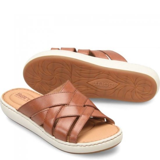 Born Shoes Canada | Women's Jenny Sandals - Cognac (Brown) - Click Image to Close