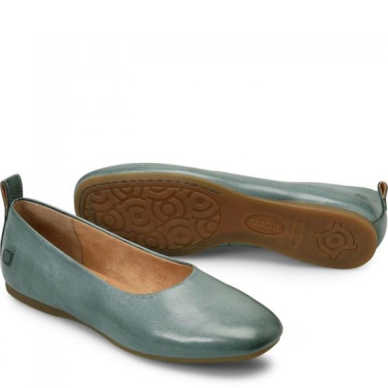 Born Shoes Canada | Women's Beca Flats - Pine Green (Green) - Click Image to Close