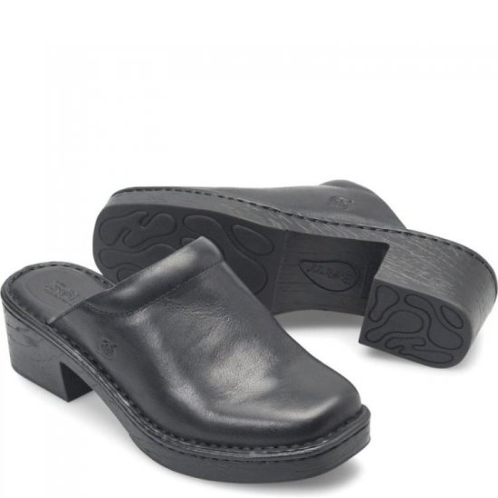 Born Shoes Canada | Women's Hilary Clogs - Black - Click Image to Close